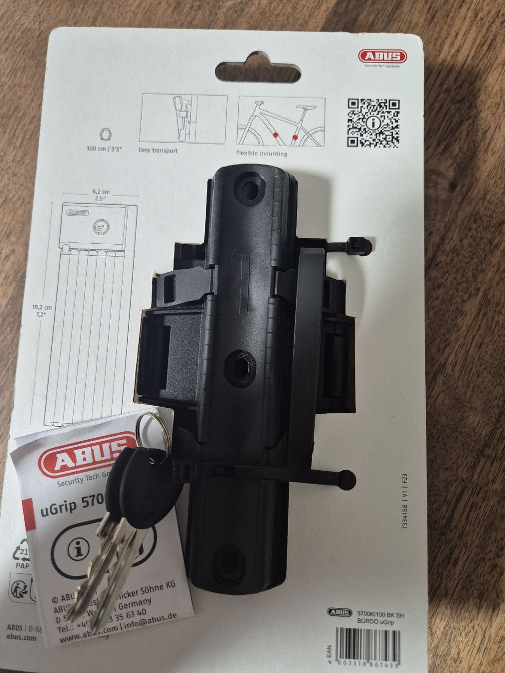 Abus Cadenas: Abus uGrip Bordo 5700K Faltschloss neu – Neuf avec emballage d'origine à Steffisburg par Mallekobold 1
