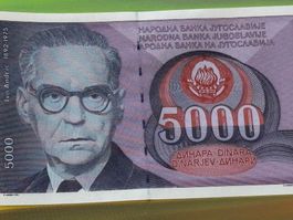 *** Belgrad 1991 - Jugoslawien 5000 Dinara UNC - Ivo Andrić
