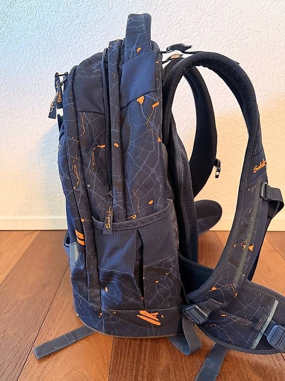 Borse & Zaini: Satch Schulrucksack  Dunkelblau/Orange, ergonomisch – Usato da Otelfingen venduto da carlexxa 1