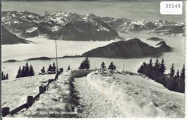 Rigi - Blick auf die Berner Alpen im Winter