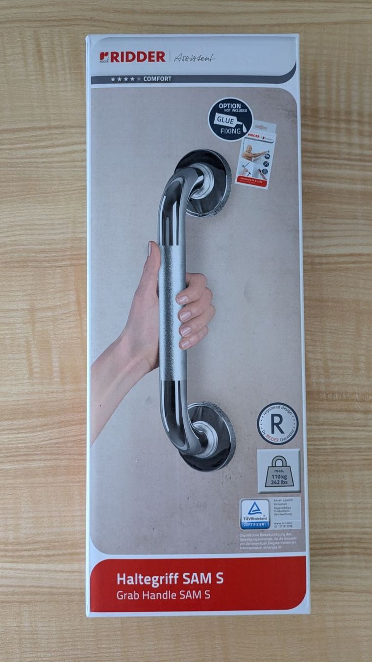 Vasche da bagno: RIDDER Haltegriff Sam mit rutschhemmender Grifffläche 30 cm – Nuovo e nell'imballaggio originale da Herznach venduto da mljohn