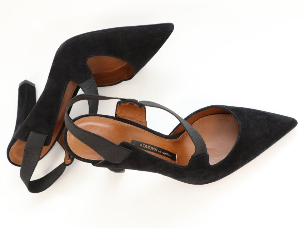 Agnona Scarpe da donna: AGNONA High Heels, Wildlederoptik, Gr. 40 – Nuovo e nell'imballaggio originale da Zollikofen venduto da oOAROo