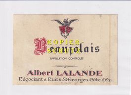 Etikette - Beaujolais (Lalande) /bd