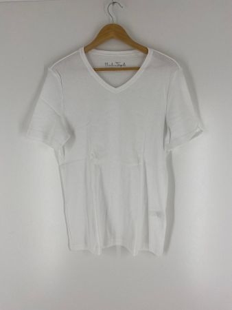 T-Shirt Basic mit V-Ausschnitt, Grösse XL, "Neuwertig"