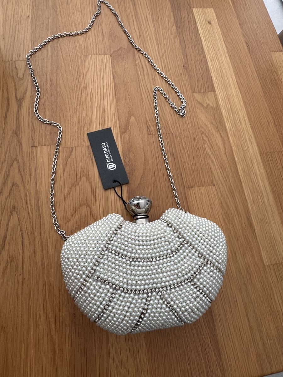 Borse da donna: Borsa Duki Daso per donna, con perle e strass, argento – Nuovo e nell'imballaggio originale da Someo venduto da sam_hg7j 3