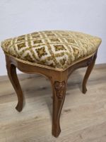 Sehr alter Polsterhocker Louis-XV-Stil - geschnitztes Holz