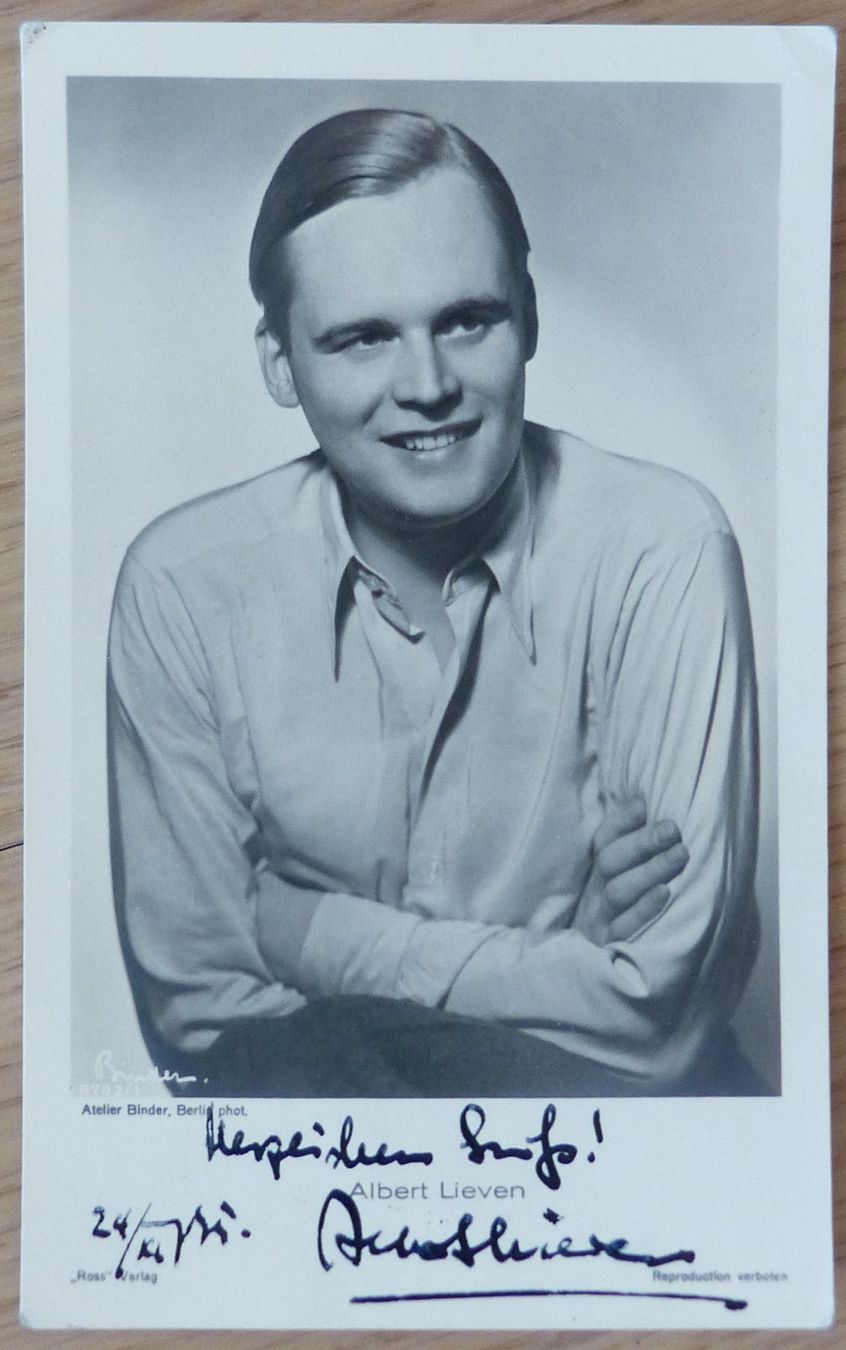 Autografi: Albert Lieven (1906-1971) Schauspieler - Autogramm – Usato da Dietikon venduto da cyranos1