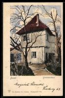 AK Basel, Wettsteinhaus mit Garten, 1901