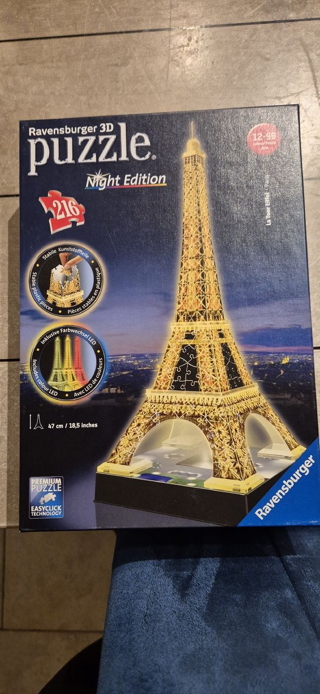 Ravensburger Puzzle: Puzzle 3D la Tour Eiffel Night Edition – Nuovo (secondo la descrizione) da Ste-Croix venduto da kar_9x7w