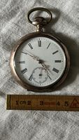 Antike Taschenuhr Silber 0.800 mit Gravur gebrauchter Zustan