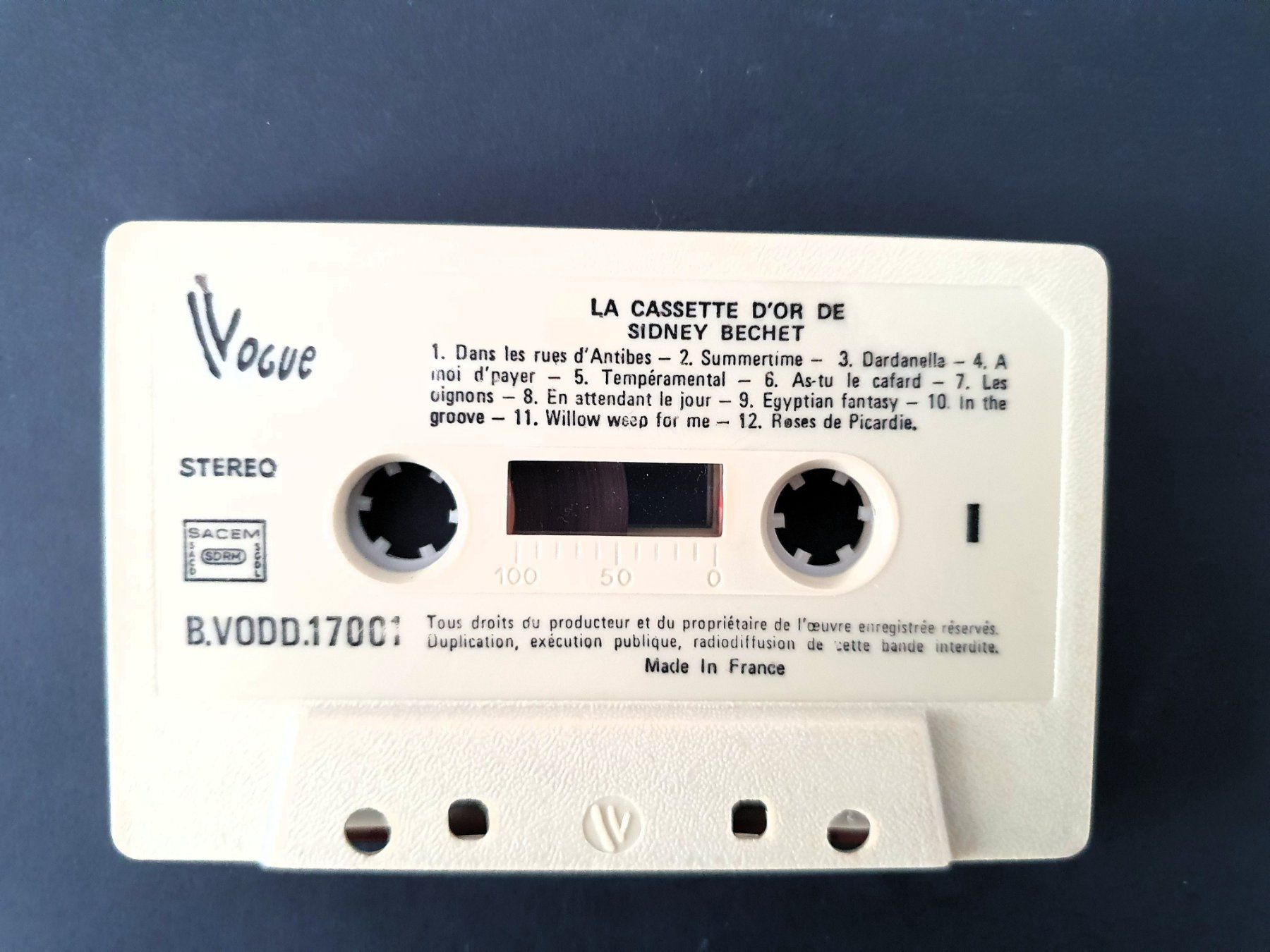 Musicassette: Sidney Bechet, la cassette d'or de Sidney Bechet, Vogue – Usato da Martigny venduto da Abm1000 2