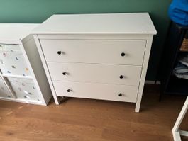 Weiss Kommode, 3 Schubladen IKEA Hemnes