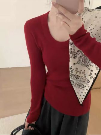 *NEU* Dunkelroter Pullover aus 100 % Schurwolle  XS-S
