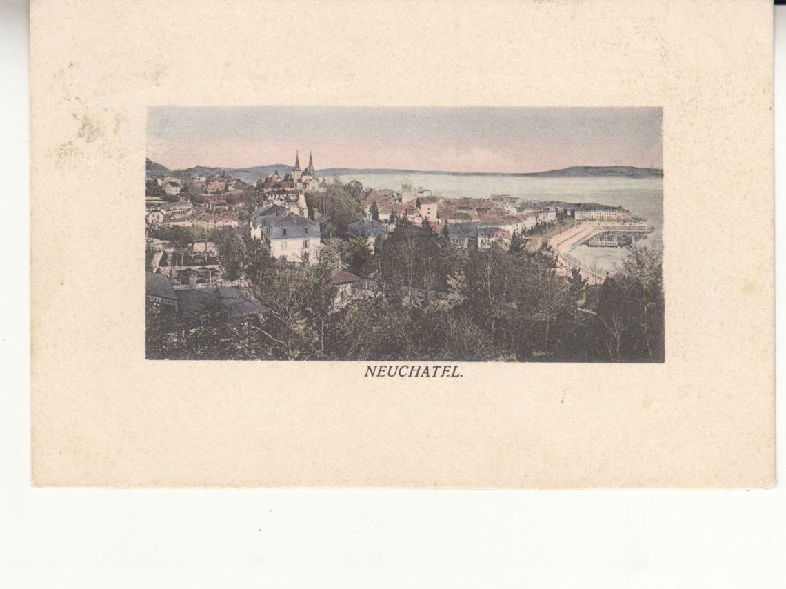 Ansichtskarten: Neuchâtel 1908 – Gebraucht aus Bürglen TG von StampGraf