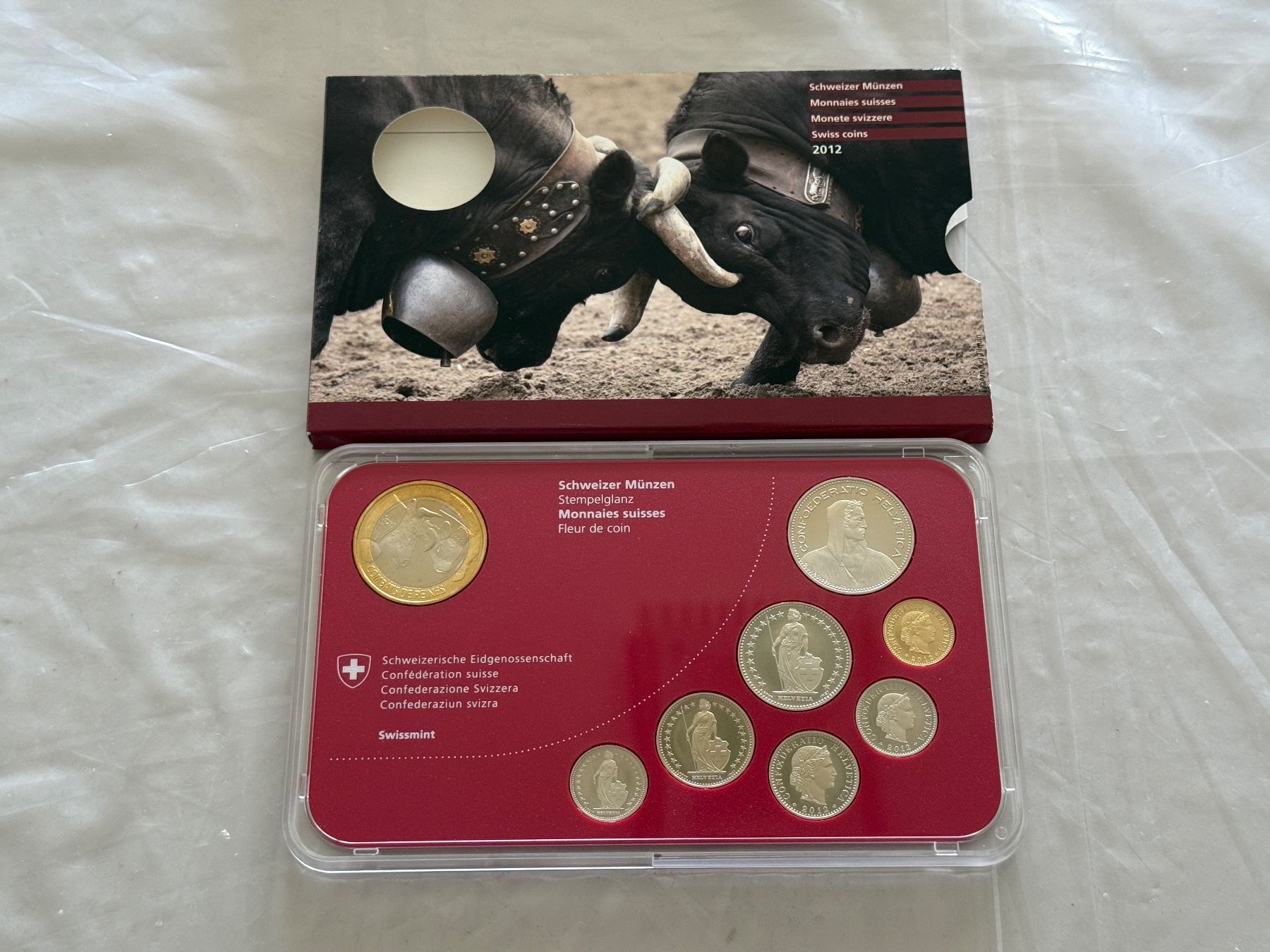 Tutti le monete: Schweizer Münzsatz 2012  Stempelglanz – Nuovo (secondo la descrizione) da Wallisellen venduto da SWISS_SILVER1 1