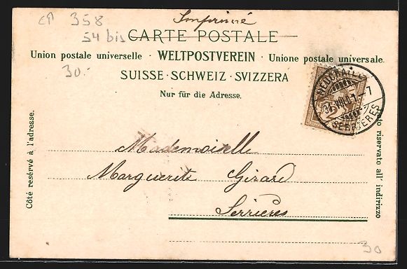 Ansichtskarten: Fleurier, Place du Marché avec Hotel de – Gebraucht aus Berlin von bartko-reher 1