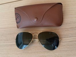 Ray-Ban Sonnenbrille Aviator Metall Gold