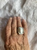 Silberring 925 mit grosser Mabe Perle