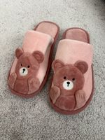 Hausschuh Pantoffel Rosa Bär Gr. 38