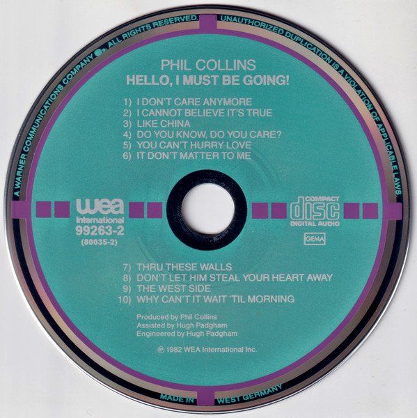 CD: CD Phil Collins - Hello I must be going (1982) Target CD – Usato da Möriken AG venduto da mineralia 2