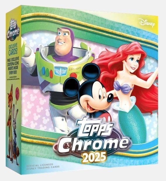 Topps Carte collezionabili: 2025 Topps Chrome® Disney - Mega Box - NEU / SEALED – Nuovo e nell'imballaggio originale da Schaffhausen venduto da Retrogaming90