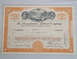Pennsylvania Railroad Company Aktie 1927 guter Zustand