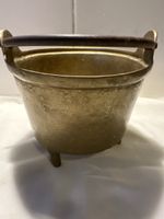 Antiker Kessel Messing Dreifuss Topf Vintage Deko