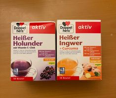 Je 1 Packung heisser Holunder und heisser Ingwer