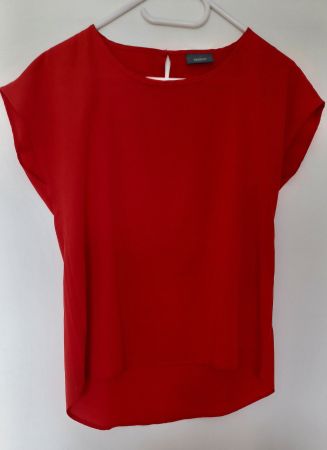Kurzarmbluse rot Grösse 36