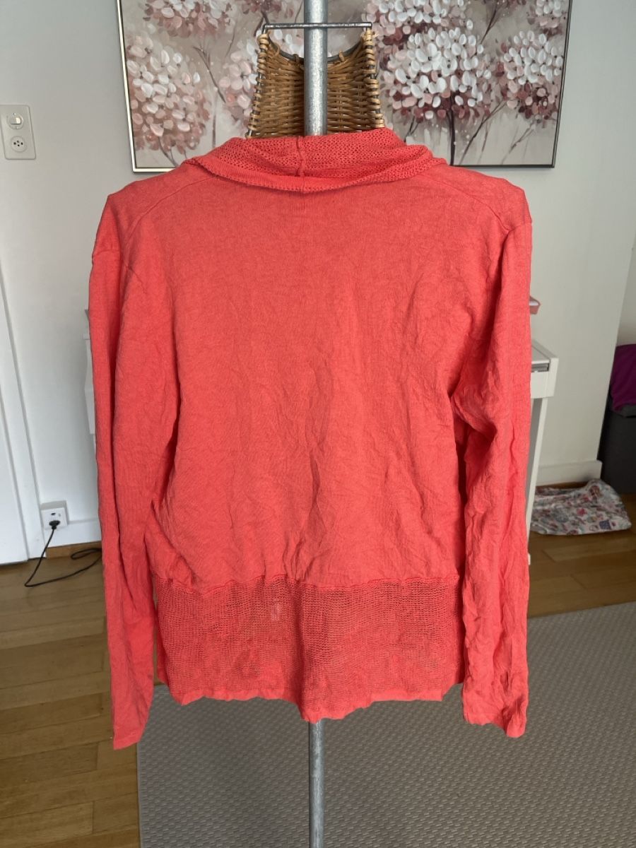 Nile Giacche: Jäggli Nile, mit Strickdetails, Korall, L – Usato da Solothurn venduto da Bobesch08 4