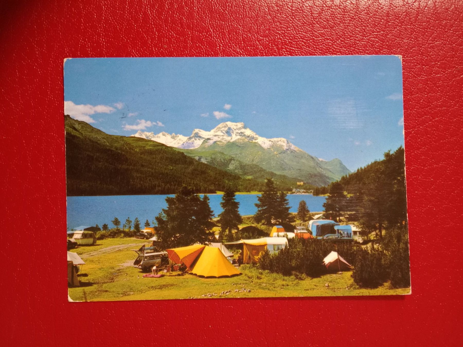 Ansichtskarten: Silvaplana Graubünden Campingplatz 1969 – Gebraucht aus Küttigen von Melisch1000