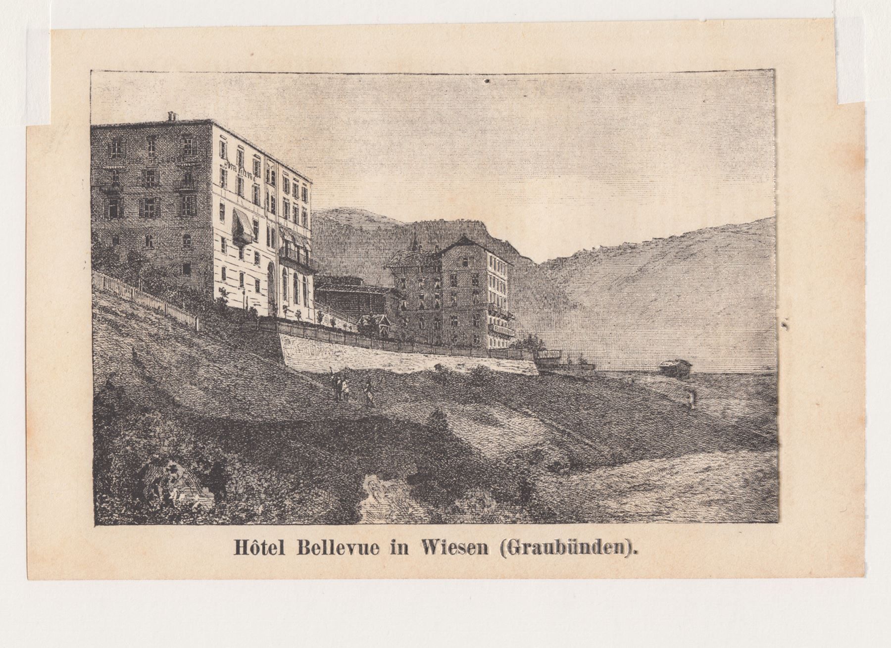 Cartoline postali: WIESEN, GRAUBÜNDEN, HOTEL BELLEVUE – Antico da Grüningen venduto da Kartensammler 2