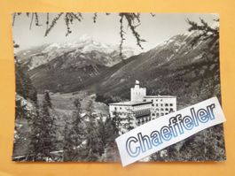1961  Hotel Castell Zuoz gegen Piz d'Esan