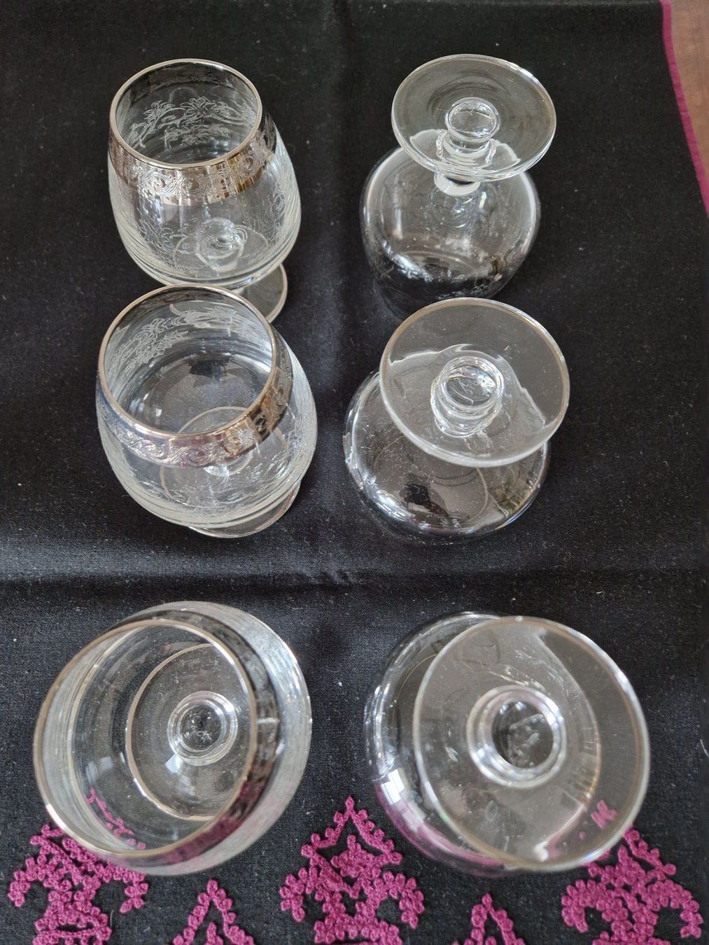 Murano Gläser: 6 Cognacgläser Murano Medici/ Platinrand – Neu (gemäss Beschreibung) aus Bern von Antikbatik 8