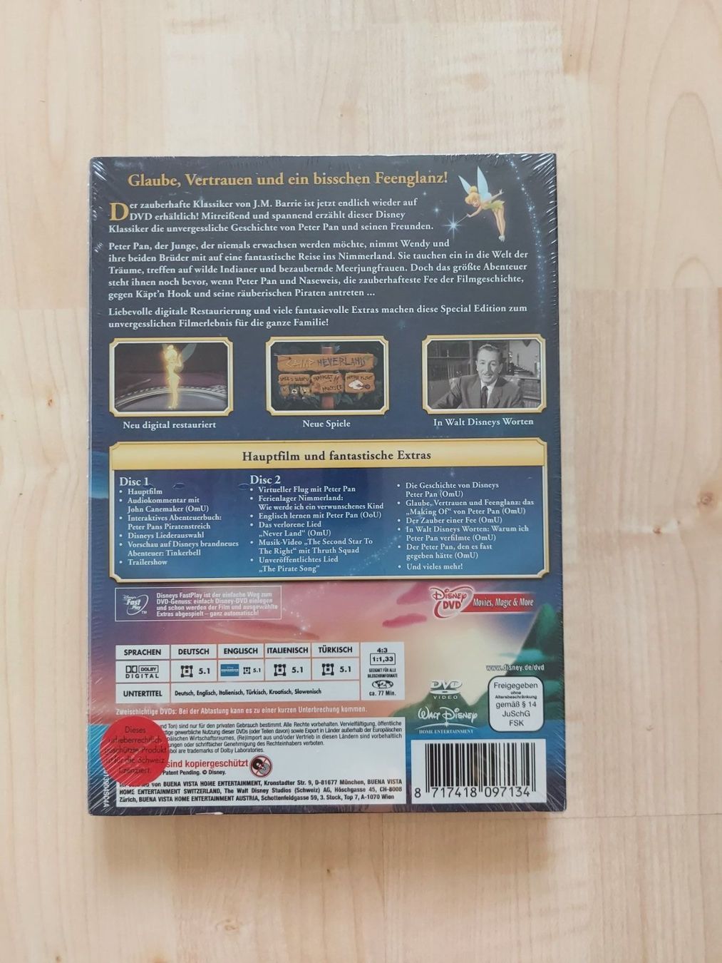 Tutti i DVDs: Peter Pan in Kartonschubber (OVP) – Nuovo e nell'imballaggio originale da Kölliken venduto da arwen6 1