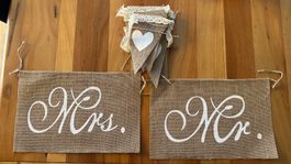 Hochzeitdsdeko Jute