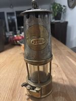 Authentique lampe de mineur ancienne en laiton et fer - N°21