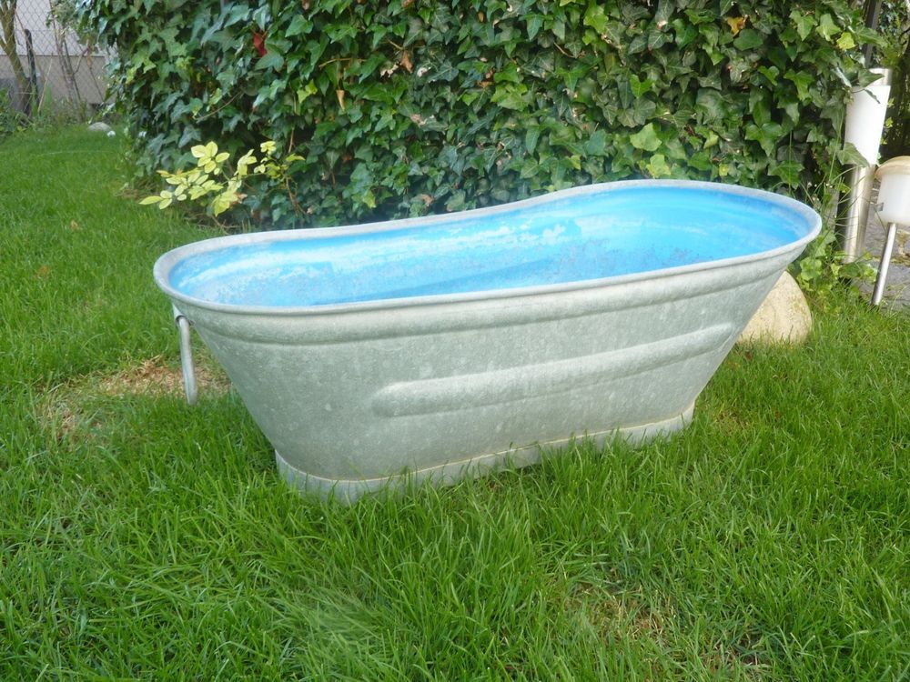 alte antike Zink Kinder Badewanne Zuber Wanne alt Teich Deko Kaufen