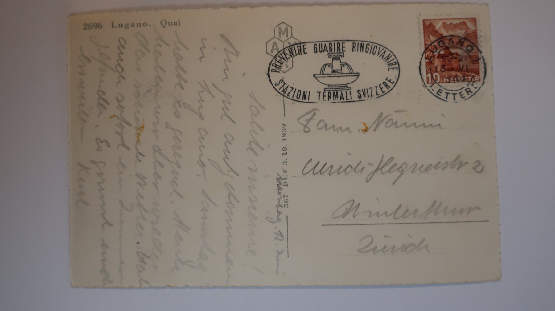 Cartes postales: Lugano Quai – D'occasion à Cormoret par Pascalll2001 3