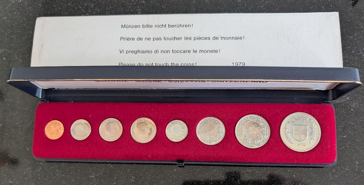 Tutti le monete: Münzsatz Schweiz 1979 pp – Nuovo (secondo la descrizione) da Arch venduto da coinsandmore