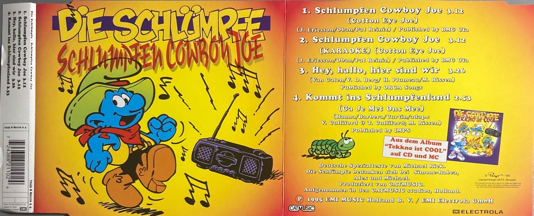 CD: DIE SCHLÜMPFE - SCHLUMPFEN COWBOY JOE – Usato da Poliez-Pittet venduto da Newtown-Records
