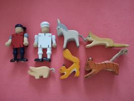 HOLZTIERE UND FIGUREN LOT