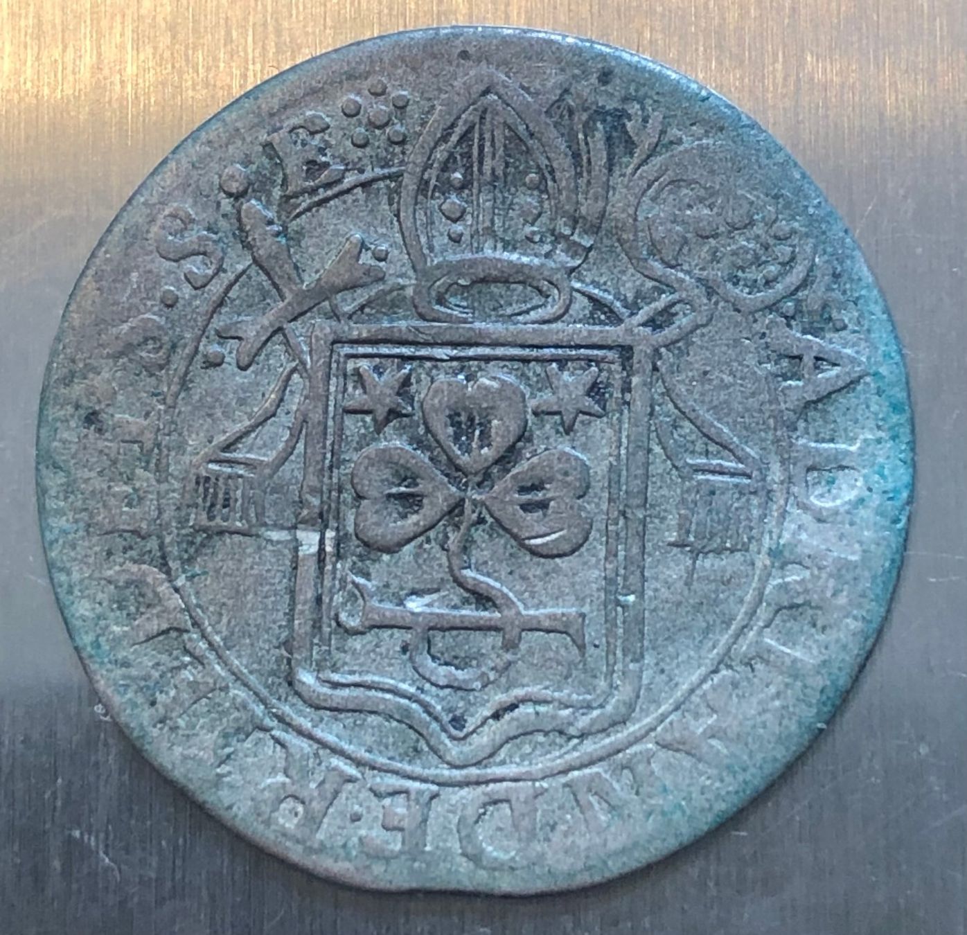 Tutti le monete: Batzen 1685 Wallis, Adrian V. von Riedmatten – Usato da Fribourg venduto da Waldzeichen 2