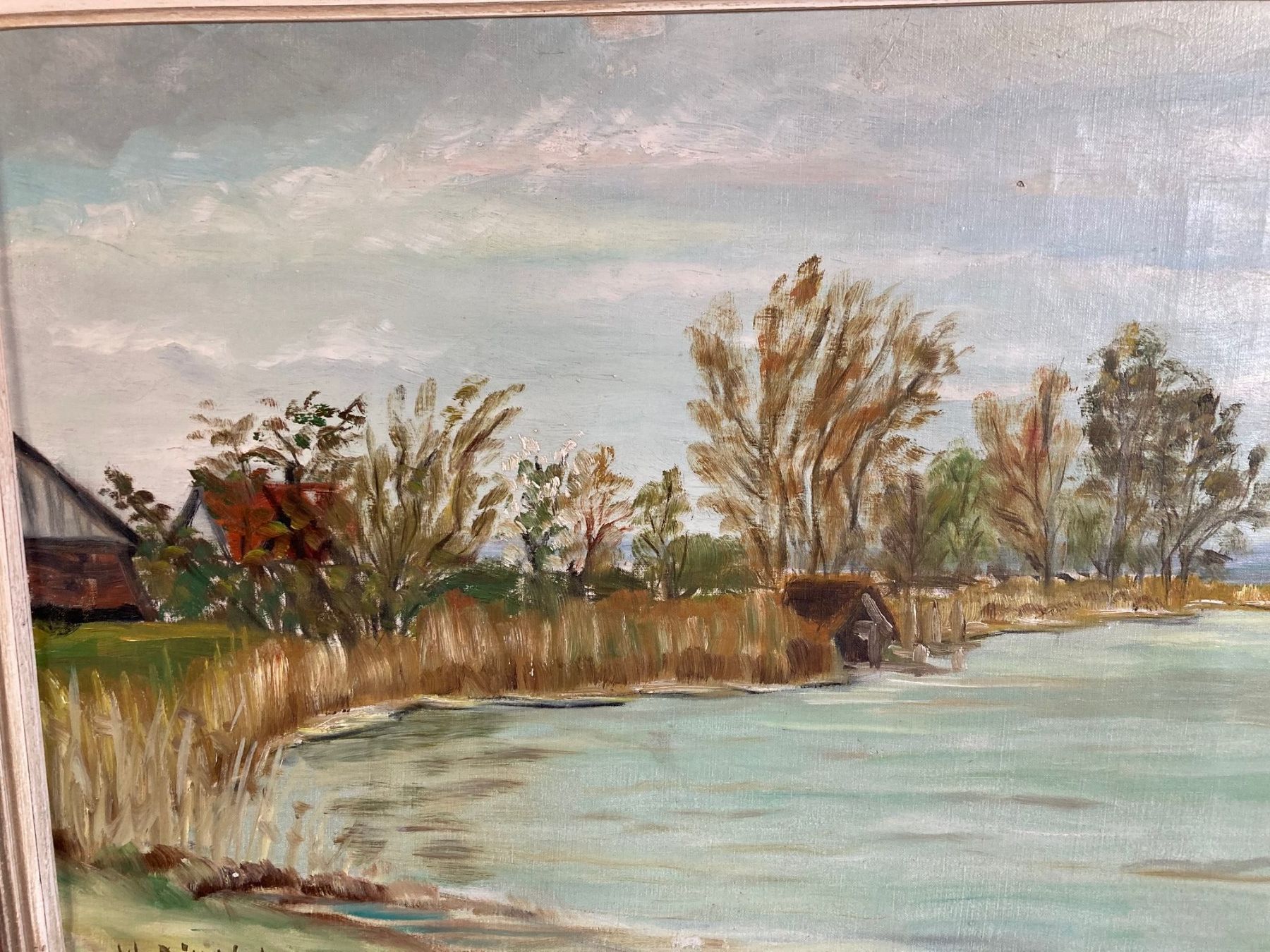 Gemälde: Tableau de William Röthlisberger,  bord de lac. – Gebraucht aus La Chaux-de-Fonds von venteperso5 1