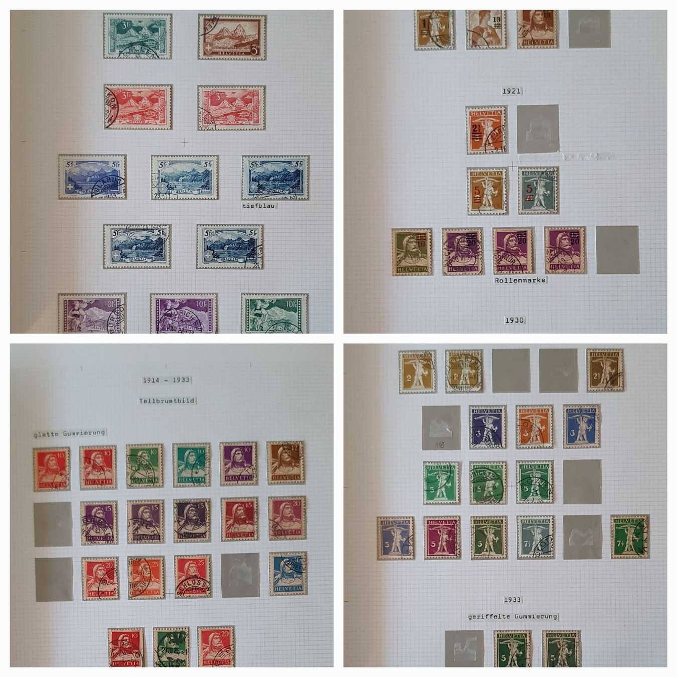 Alle Briefmarken: Sammlung Schweiz 1907 - 1970 Gestempelt – Gebraucht aus Kreuzlingen von Rschweiz1 2