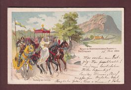 ST. GALLEN - Historischer Festzug 1899 Litho Geser