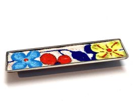 Original Brosche Emaille von Perli, Schwäbisch Gmünd, 50er