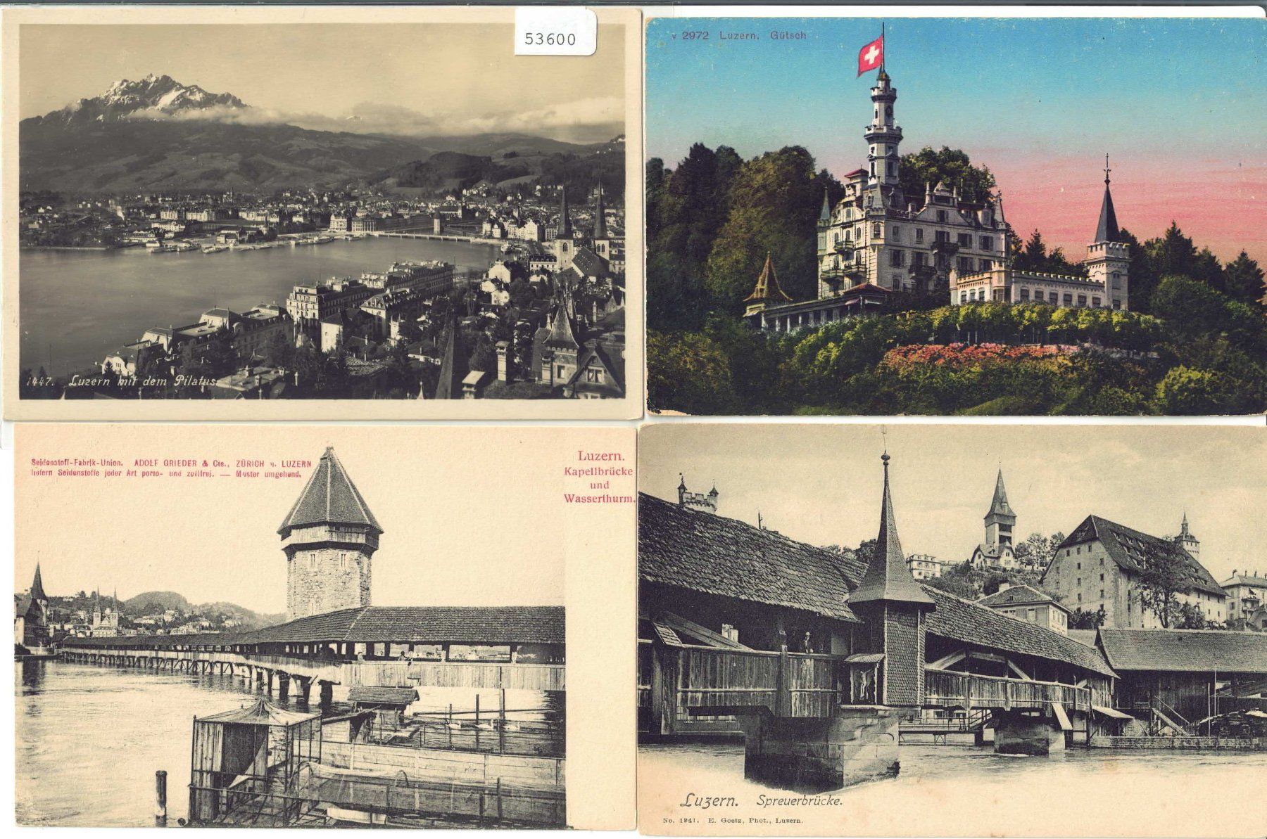 Cartoline postali: 4 AK - Luzern – Usato da Ettingen venduto da Kartenplanet