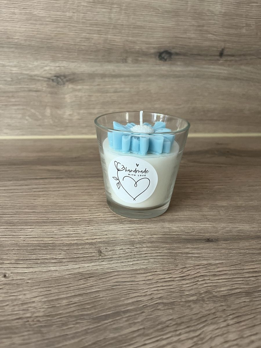 Candele: Kerze mit Blume, handgemacht – Nuovo (secondo la descrizione) da Frick venduto da van_2dhd 2