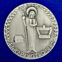 **Gedenkmünze S. Severin 482 Boiotro 1982 REIDE 999 Silber**